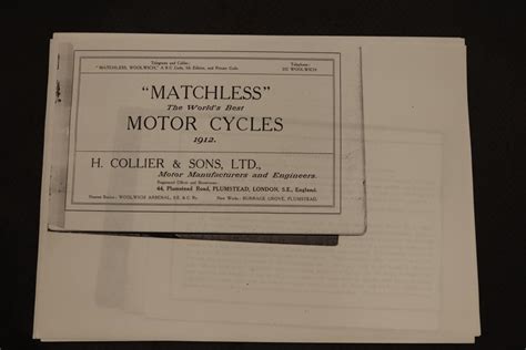 Matchless Motor Catalogue 1912 copy | BRITISH Only Austria ...