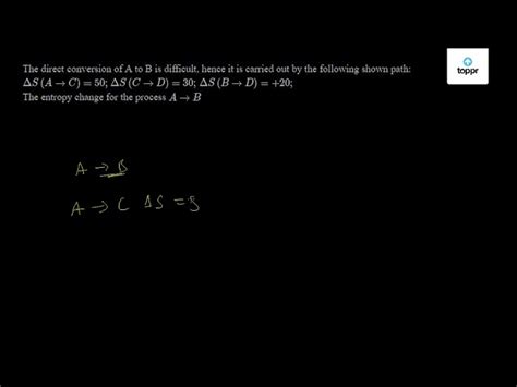 The direct conversion of A to B is difficult, hence it is carried out ...