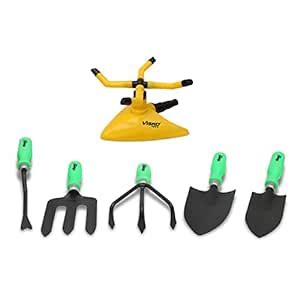 Visko GTK Garden Tool Kit (Green, Yellow and Black, 6-Pieces) : Amazon ...