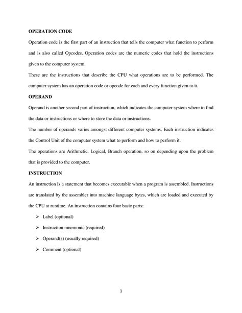 Image result for Opcode in Binary Language