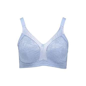 Buy Enamor Womens Lace Padded Non Wired Full Coverage Bra (Chambray_42D ...
