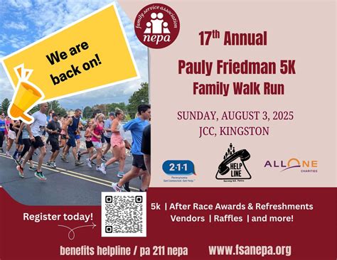 2025 17th Annual Pauly Friedman 5k Family Walk/Run , Friedman JCC / JCA ...