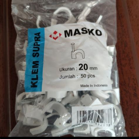 Jual Klem kabel masko 20 mm / Kabel Clip + paku beton Asli - Jakarta ...
