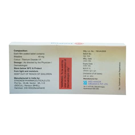 Bilahist 40 Tablet 10's Price, Uses, Side Effects, Composition - Apollo ...