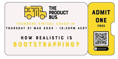 How realistic is bootstrapping? The Product Bus Founders Lunch - March ...