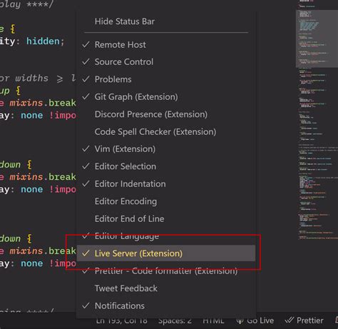 Image result for Status Bar in vs Code