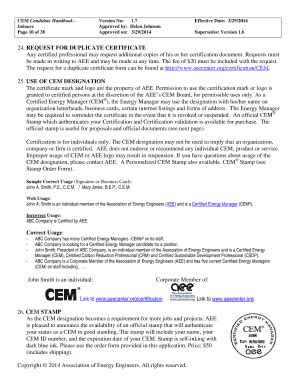 Fillable Online waee wildapricot Certified Energy Manager Instructions ...