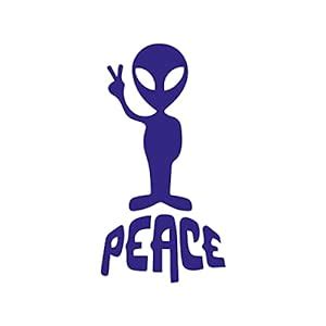 ISEE 360® Alien Peace Cartoon New Windows Vinyl Decal Die Cut Bike Car ...