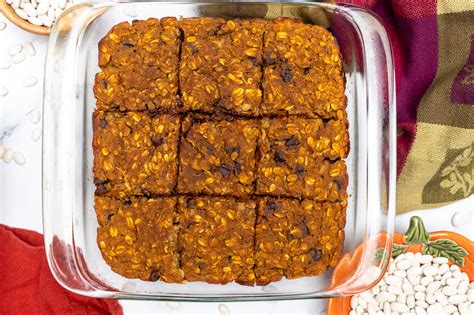 Pumpkin Chocolate Chip Oat Bars with Beans! - A Legume a Day