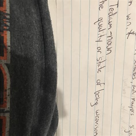 Use tedium in a loose sentence