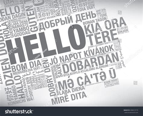Word Hello Many Languages Vector Word Stock Vector (Royalty Free ...