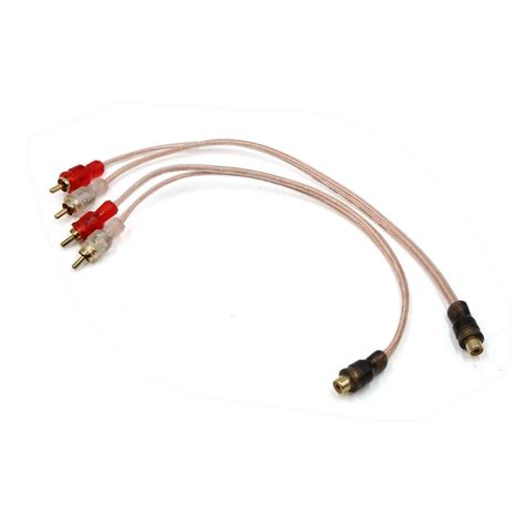 ELECTROPRIME 2 Pcs Y Splitter Cord Audio RCA 1 Female to 2 Male Wires ...