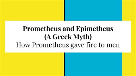 Epimetheus Greek Mythology