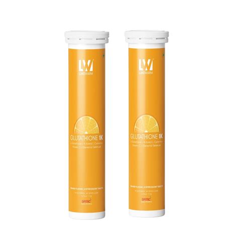 Buy Lukewarm Glutathione 1K Orange Flavour, 15 Effervescent Tablets ...