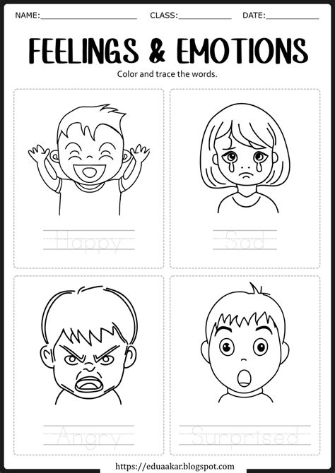 Feeling Worksheet 的图像结果