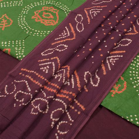 Handcrafted Bandhani Cotton Salwar Suit Material 10051989 – Avishya.com