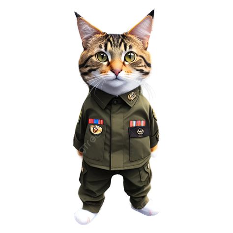 Cat In Army Uniform