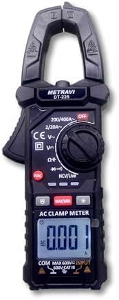 METRAVI DT-225 Digital Trms AC Clamp Meter (2024 Model) 2000 Counts, T ...