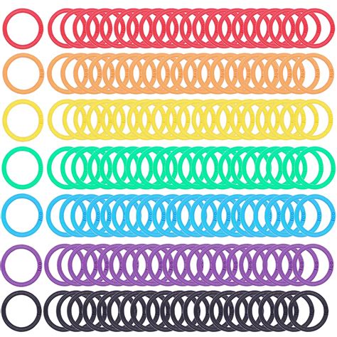 Plastic Binder Rings,1 Inch Flexible Loose Leaf Book Rings,Colorful DIY ...