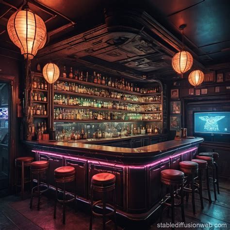 Cyberpunk Speakeasy Bar | Stable Diffusion Online