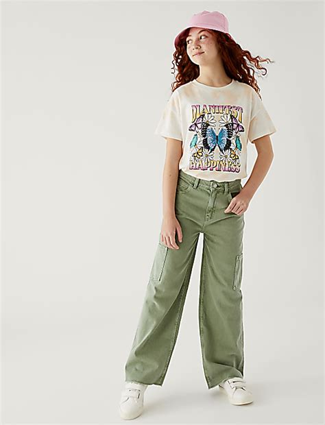 Buy Denim Cargo Jeans at Marks & Spencer