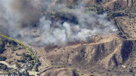 Wildfire sparks in Granada Hills; evacuation orders downgraded | KTLA