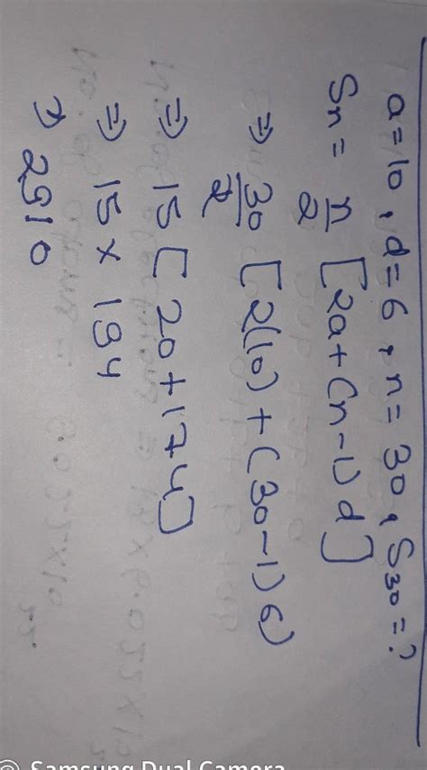 Find the sum of first 30 terms of an arithmetic sequence with first ...