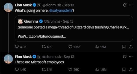 Elon Musk asks Satya Nadella why Microsoft staff appeared to celebrate ...