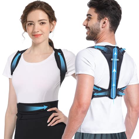 Amazon.com: Posture Corrector Upper Back Brace: Adjustable for Men and Women Neck Shoulder ...