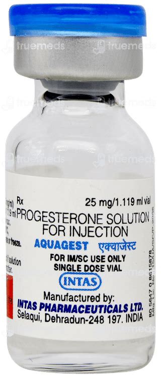 Aquagest 25 Mg Injection 1119 Ml - Uses, Side Effects, Dosage, Price ...