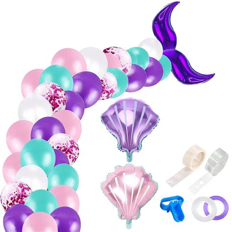 Buy Mermaid Tail Balloon Garland Kit-Mermaid Balloon Arch Set for ...