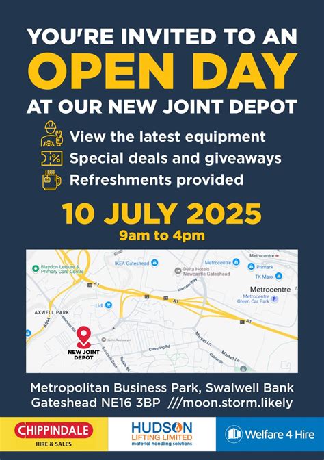 We’re throwing the doors open at our Newcastle depot on 10th July – and ...