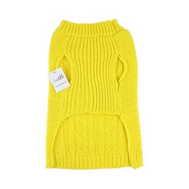 Midlee Cable Knit Dog Sweater