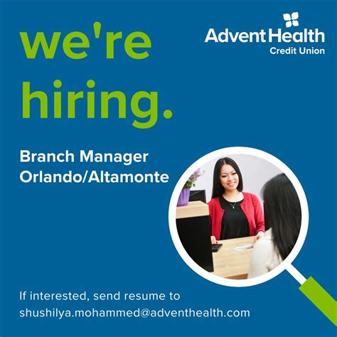 AdventHealth Credit Union on LinkedIn: #hiring #creditunion