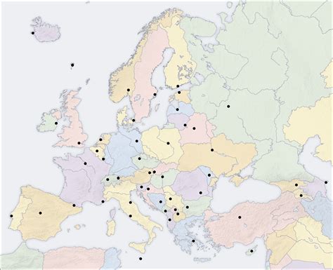 Europe Map With Capitals Quiz