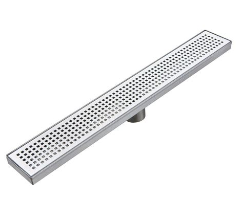 Stainless Steel Cube Bathroom Floor Trap, Brushed Finish – Marcoware