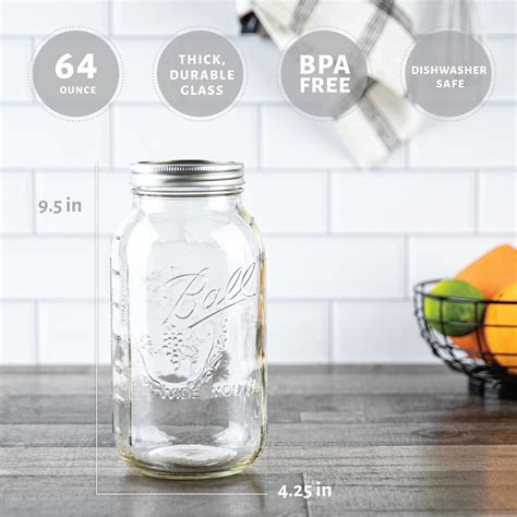 Ball Half Gallon Wide Mouth Mason Jars – Kitchentoolz