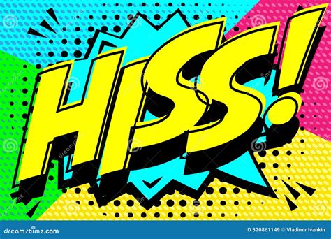 Hiss Pop Art Style Color Dotted Background Stock Vector - Illustration ...