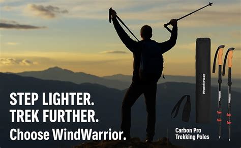 WindWarrior Carbon Pro Trekking Poles – Ultra-Light, Durable ...