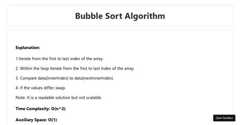 Bubble Sort Algorithm Example 的图像结果