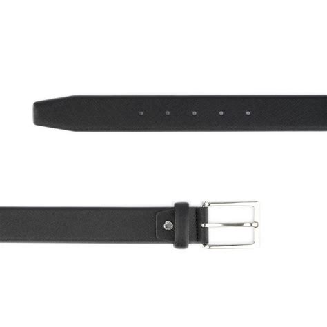 Buy Mens Saffiano Belt Designer Black Leather - LeatherBeltsOnline.com