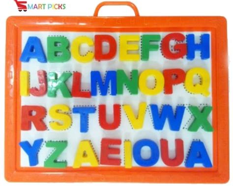 Smart Picks 3 in 1 Magnetic Writing Board with Alphabet Numbers (Duster ...