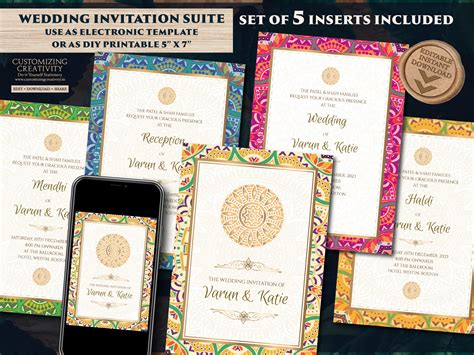 Indian Wedding Invitations as Hindu Wedding invite, Indian invitation ...