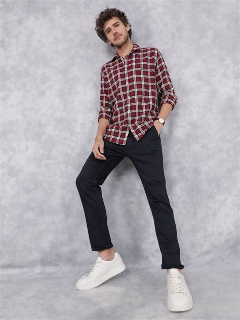 Navy Blue Dobby Trousers – Crimsoune Club