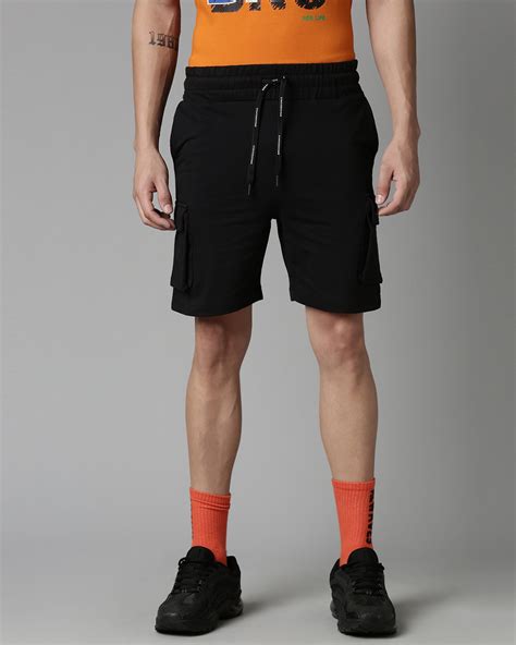 Mens Black Cargo Shorts Cotton at Mary Nugent blog