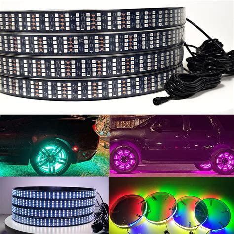 Amazon.com: UWDESY 4Pcs 4 Rows 17'' Dancing/Chasing Color LED Wheel ...