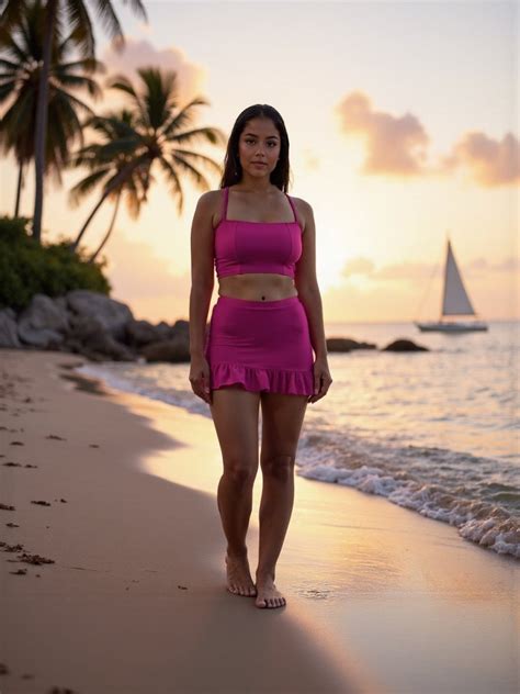 AOBA I Women Pink 2Pc Skirt Swim Set I Nylon I S-XL