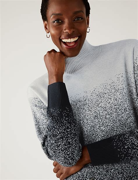 Buy Soft Touch Ombre Funnel Neck Jumper at Marks & Spencer