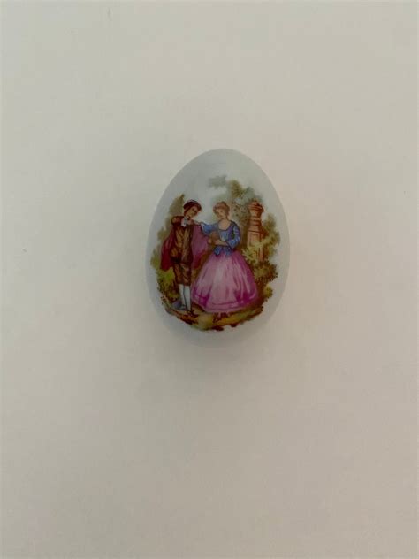 Limoges Porcelain Egg Box With Courting Couple Made in France - Etsy