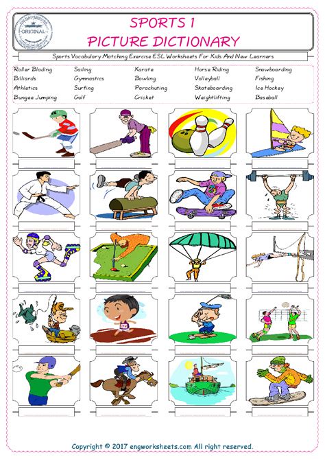 Image result for Sports Worksheet